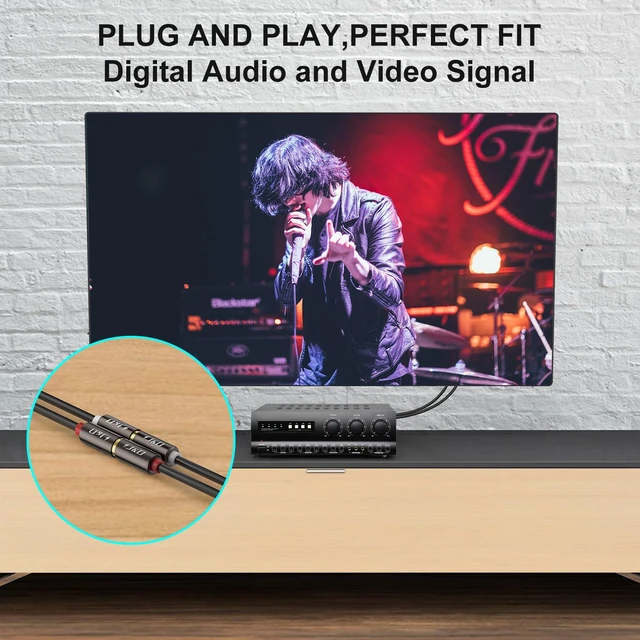 Alt view image 4 of 7 - 2 RCA Extension Cable, RCA Male to Female Stereo Cable, 9 ft Gold Plated Connectors, Heavy Duty Copper Shell & OFC conductors - Clear Bass, Noise Shielding for Hi-Fi, TV and Home Theater
