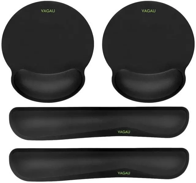 Main image of Premium Memory Foam Keyboard and Mouse Wrist Rest Pads Set- for Comfortable Typing &Wrist Pain Relief (Pack of 2)