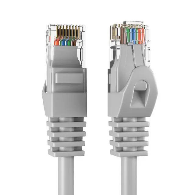 Alt view image 7 of 7 - Cat6 75FT Network Ethernet Patch Cable, 550Mhz Internet Wire, Backwards Compatible with Cat5, for PC, Modem, Router, Consoles for Home and Office, Gray