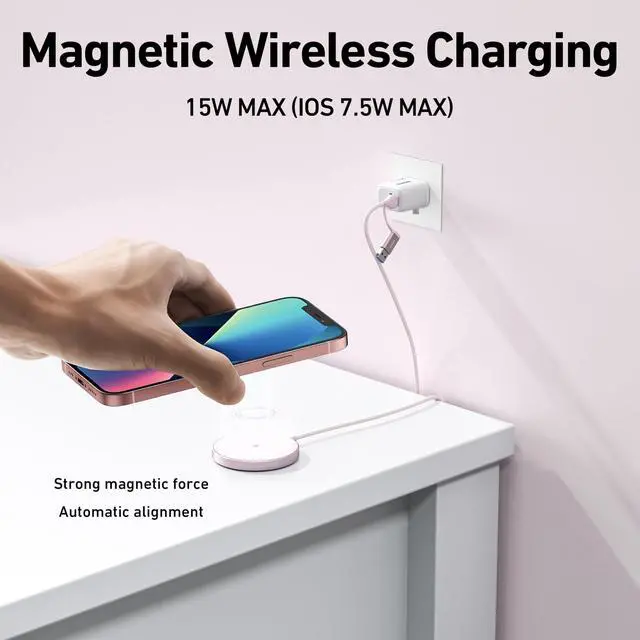 Alt view image 2 of 7 - Magnetic Wireless Charger 15w Compatile with MagSafe Charger/iPhone 16/16 Pro/16 Plus/16 Pro Max/iPhone 15 Pro Max Plus/iPhone 14 13 12 Series, Wireless Mag Safe Charging Pad, Mag Charger