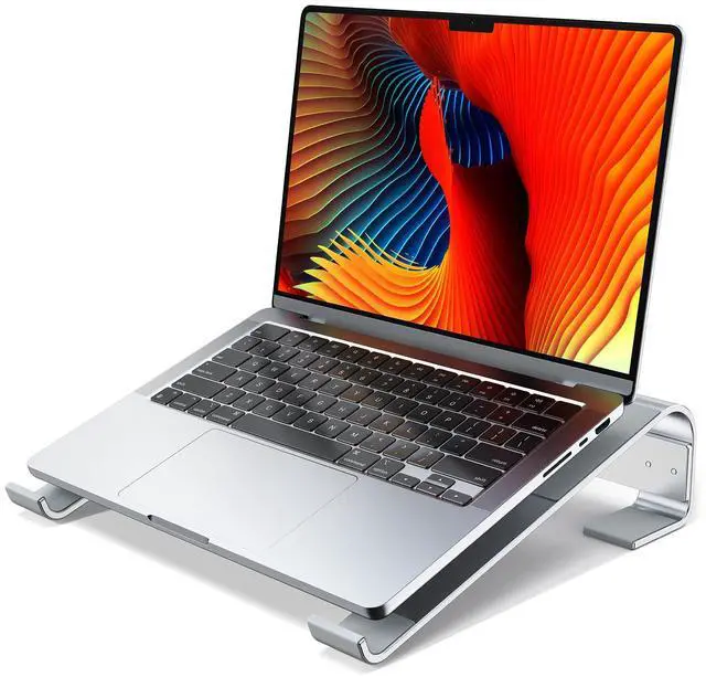Main image of MOKURU Laptop Stand for Desk, Aluminum Laptop Riser, Ergonomic Computer Stand Compatible with for MacBook Pro/Air, Dell, HP, Lenovo, 10-17.3'' (Silver)