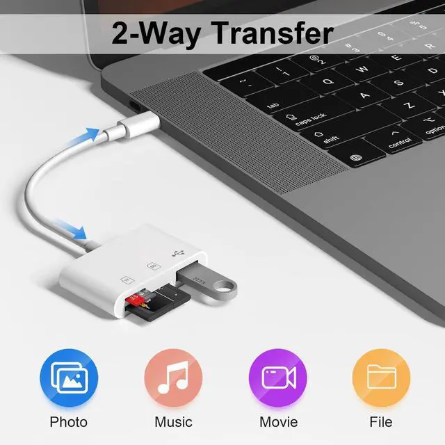 Alt view image 5 of 7 - SD Card Reader USB C for iPhone 17 16 15, 3-in-1 Memory Card Reader Type C High Speed to Micro SD Digital Camera Adapter Compatible with iPhone 17/17 Pro/17 Pro Max/16/16 Plus/ 16 Pro Max/15 Pro Max