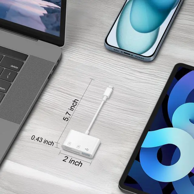 Alt view image 7 of 7 - SD Card Reader USB C for iPhone 17 16 15, 3-in-1 Memory Card Reader Type C High Speed to Micro SD Digital Camera Adapter Compatible with iPhone 17/17 Pro/17 Pro Max/16/16 Plus/ 16 Pro Max/15 Pro Max