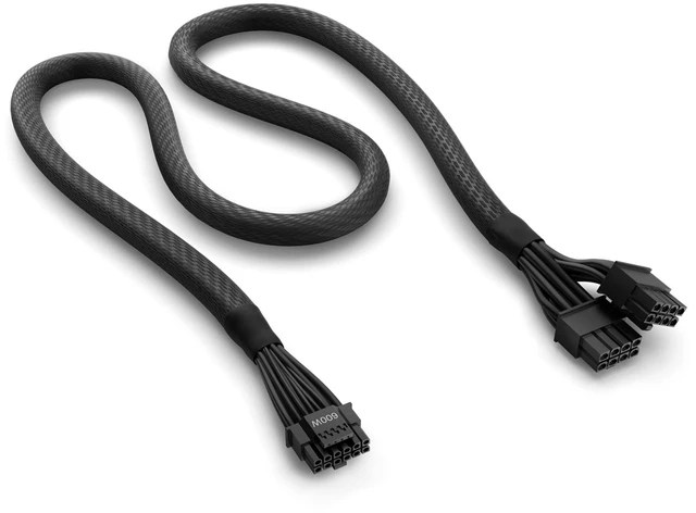 Main image of 12VHPWR Adapter Cable - 12+4-Pin (16-Pin) 12HVPWR to Dual 8-Pin PCIe - Compatible with NVIDIA 40 Series Graphics Cards and Existing ATX 2.X PSUs (PA-xG1BB) - Rated for 600 Watts - Black
