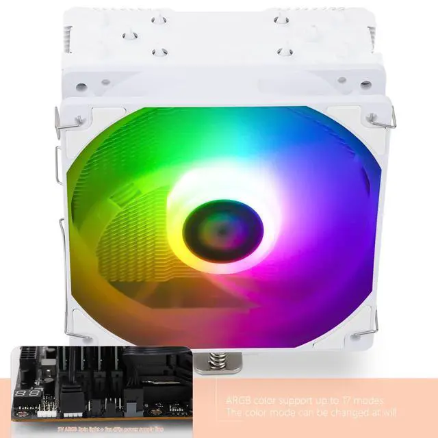 Alt view image 4 of 7 - Assassin King 120 SE White ARGB CPU Air Cooler, AK120 SE White ARB, 5 Heatpipes, TL-C12CW-S PWM Quiet Fan CPU Cooler with S-FDB Bearing, for AMD AM4/AM5/Intel LGA1700/1150/1151/1200/1851
