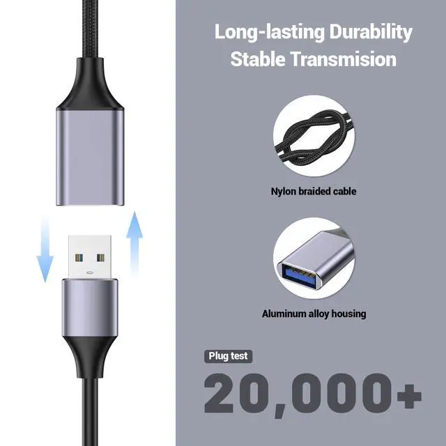 Alt view image 4 of 7 - USB Female to USBC Male Cable Adapter(2M/6.6 Ft),USB Female to USB-c Cable,Typec to USB3.0 Adapter,usba to c Male for Phone/Laptop/Tablet/Switch USBC Device