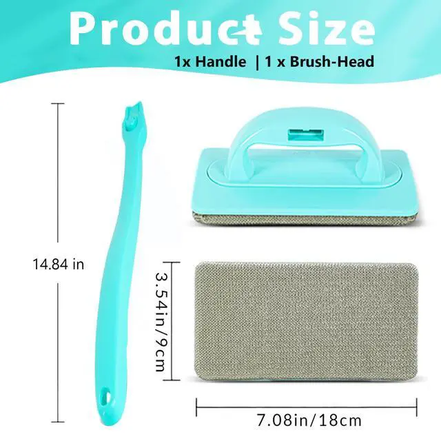 Alt view image 2 of 6 - Whitelf Professional Window Screen Cleaner- Large Brush Face for Door Mesh Cleaning- Detachable Mesh Screen Cleaning Tool- Wet and Dry Dual-Use