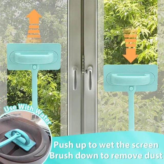 Alt view image 5 of 6 - Whitelf Professional Window Screen Cleaner- Large Brush Face for Door Mesh Cleaning- Detachable Mesh Screen Cleaning Tool- Wet and Dry Dual-Use