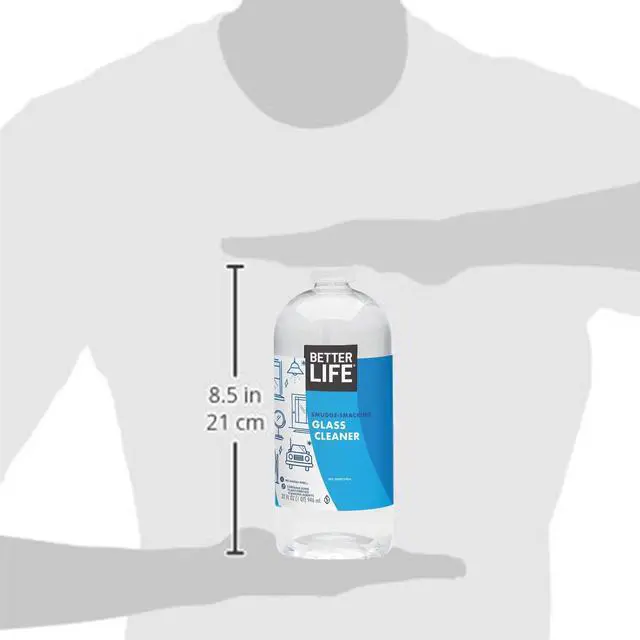 Alt view image 7 of 7 - Better Life Glass Cleaner, Streak-free Window Cleaner, Surface Cleaning Spray, Mirror, Screen and Shower Door Cleaner, Removes Fingerprints, Dust, Dirt, Unscented, 32 Oz, Pack of 1