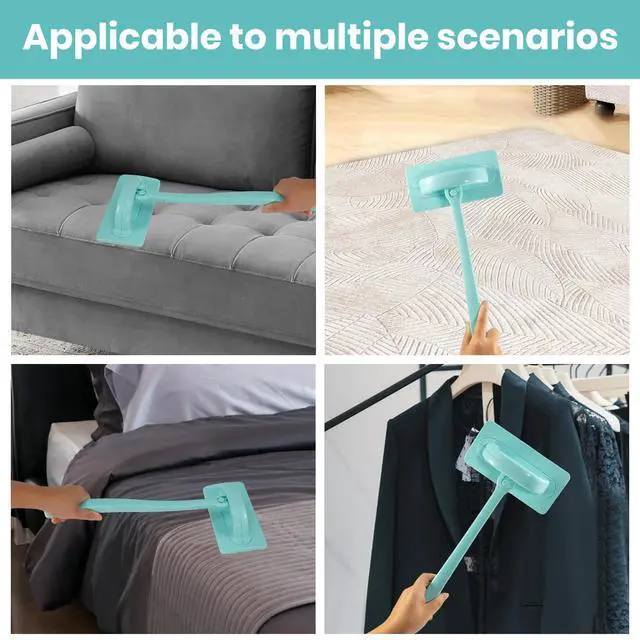 Alt view image 4 of 7 - Window Screen Cleaner & Track Cleaning Kit Mesh Screen Cleaning Brush + 3 Groove Brushes & 6 Replacement Cleaning Cloths 14.8 Detachable Long-Reach Handle, Wet & Dry Dual-Use