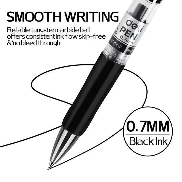 Alt view image 4 of 7 - Gel Pens, 30 Pcs 0.7mm Retractable Pens Black Ink