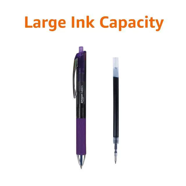 Alt view image 5 of 5 - Retractable Gel Pens, Fine Point 0.7mm, Smooth Writing, Assorted Colors, 12-Pack
