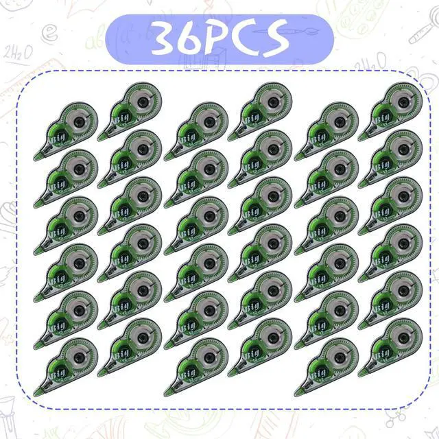 Alt view image 4 of 6 - 36 Pieces Correction Tapes Original Correction Wide Eraser Applicator Easy to Use Applicator Translucent Tapes Shows for Office Note Journal Scrapbooking, 0.2 Inch x 39.4 Feet