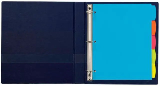 Alt view image 7 of 7 - Big Tab Write & Erase Durable Plastic Dividers for 3 Ring Binders, 5-Tab Set, Bright Multicolor, 1 Set (16129)