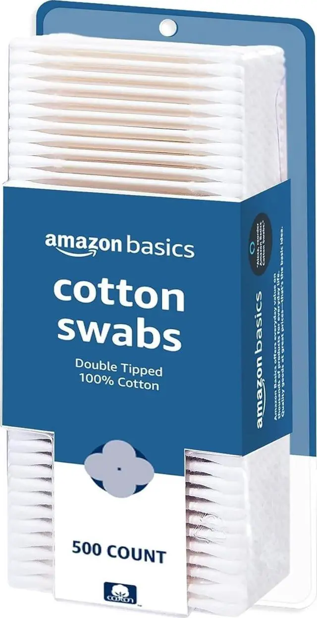 Main image of Double-Tipped Cotton Swabs for Personal Hygiene and Baby Care, Cotton, Versatile, Baby Safe, 500 Count