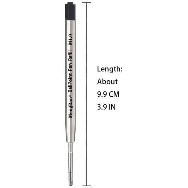 Alt view image 2 of 5 - 3.9'' Ballpoint Ink Pen Refills,Black Ink,Medium,10Pcs