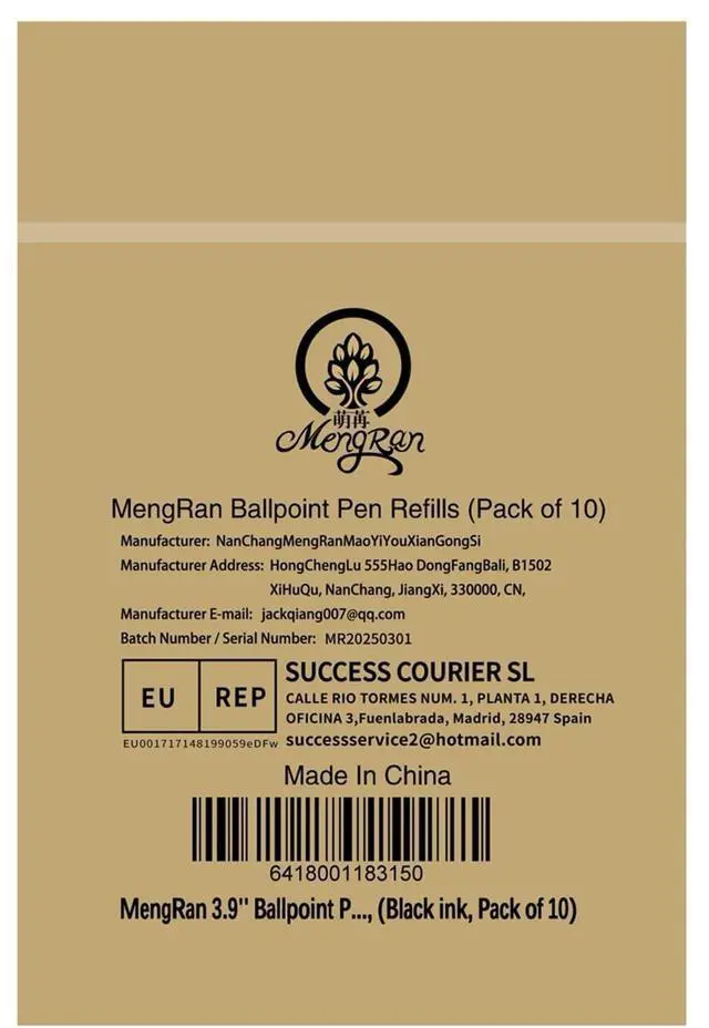 Alt view image 5 of 5 - 3.9'' Ballpoint Ink Pen Refills,Black Ink,Medium,10Pcs