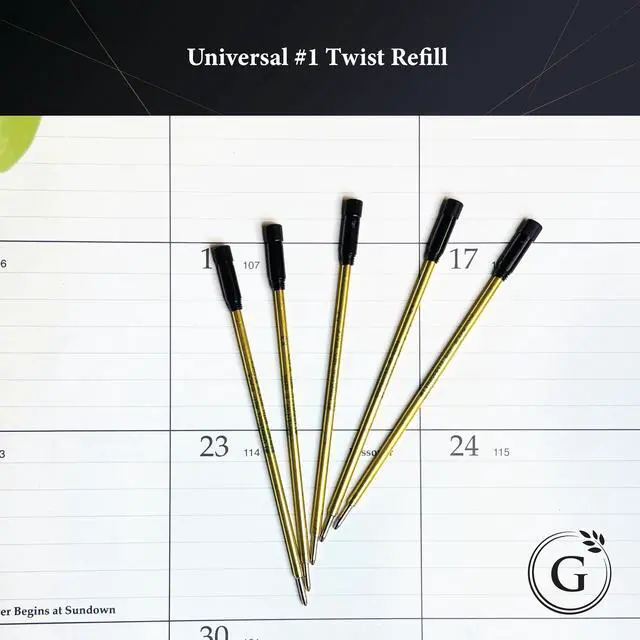 Alt view image 3 of 6 - Universal #1 Cross Compatible Ballpoint Pen Refill, USA Made, 1.0mm Medium Point, Smooth Writing, 5 Pack (Black) (#1-Blk)