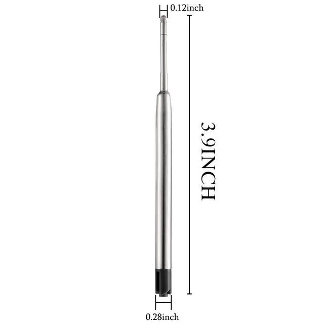 Alt view image 3 of 7 - 5-Pack 1.0mm Metal Ballpoint Refills, Medium Point - Black