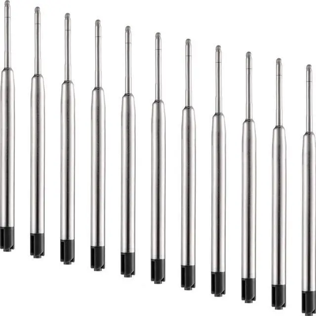 Alt view image 4 of 7 - 5-Pack 1.0mm Metal Ballpoint Refills, Medium Point - Black