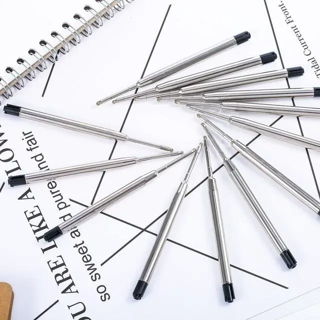 Alt view image 5 of 7 - 5-Pack 1.0mm Metal Ballpoint Refills, Medium Point - Black