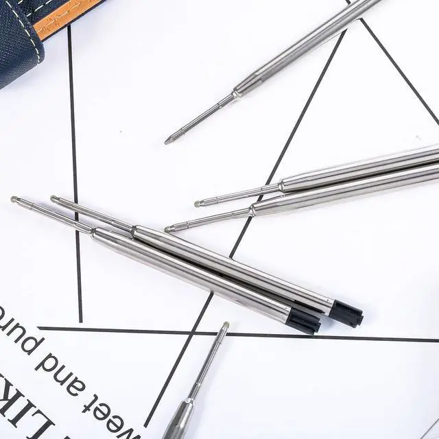Alt view image 6 of 7 - 5-Pack 1.0mm Metal Ballpoint Refills, Medium Point - Black