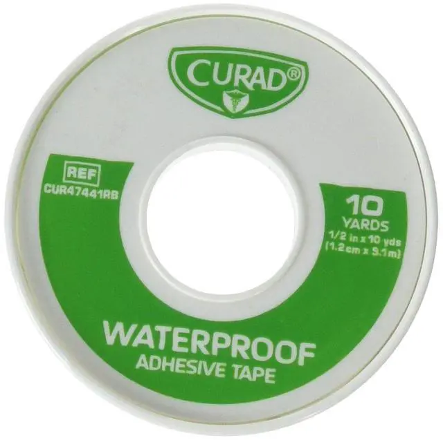 Main image of Waterproof Adhesive Tape, Strong Cotton Cloth Backing, Water and Oil Resistant, Durable, 1/2" Width, 10 Yards Length