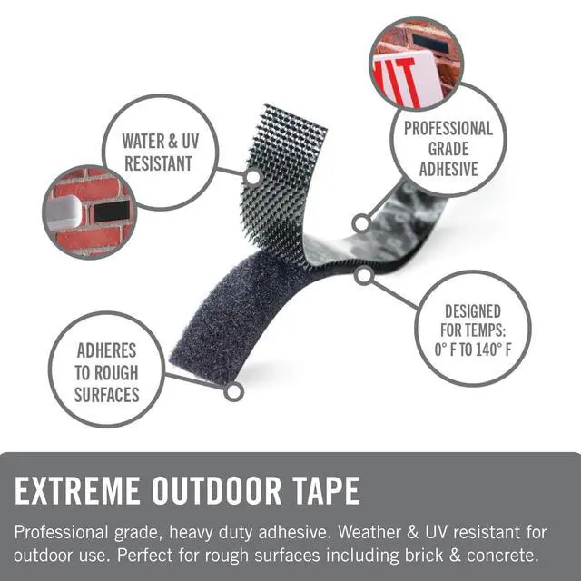 Alt view image 2 of 7 - Extreme Outdoor Mounting Tape, Holds Up to 15 Lbs, 14ft Roll