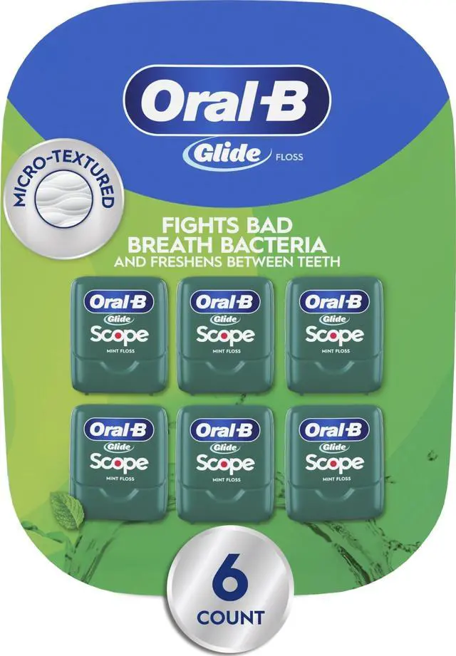 Main image of Glide Dental Floss with Scope Outlast Mint Flavor, Value 6 Pack (40m Each)