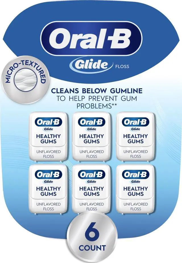 Main image of Glide Healthy gums, unflavored floss 50M (Pack of 6)