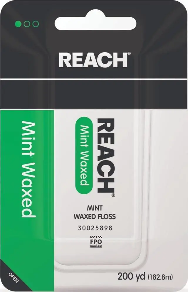 Main image of Waxed Dental Floss, Mint, Plaque Remover for Teeth, Shred Resistant, Floss Slides Smoothly, Easy to Use, Waxed, Deep Cleaning Teeth, Oral Care, PFAS Free, for Adults & Kids, 1 Pack, 200 yd
