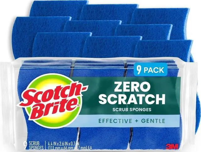 Main image of Zero Scratch Scrub Sponge, 9 Pack