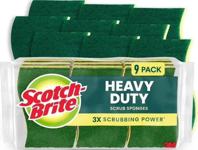 Main image of Heavy Duty Scrub Sponge, 9 Pack