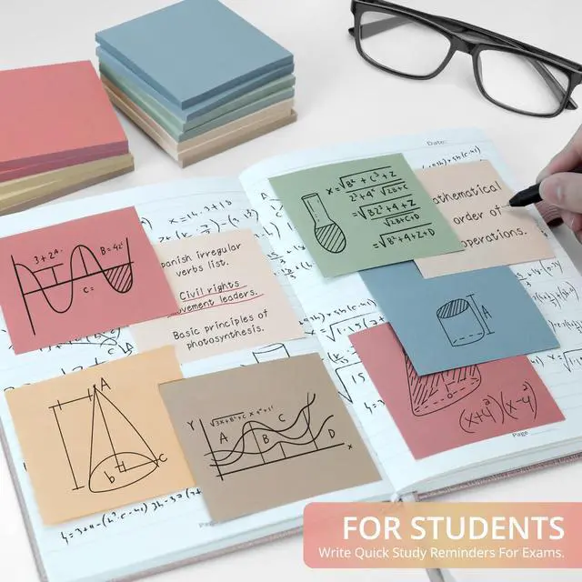 Alt view image 6 of 7 - 36 Pads Sticky Notes, 3x3 Inch, Aesthetic Self-Stick Notes, Vintage