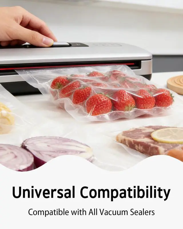 Alt view image 5 of 7 - 200 PCS Vacuum Sealer Bags, Quart Size 8" x 12" Precut Seal Bags
