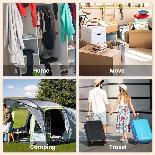 Alt view image 7 of 7 - Vacuum Bags for Travel with Rechargeable Electric Pump, 12 PCS (4S,4M,4L) Storage Bags Vacuum Sealed, Space Saver Bags Carry-on Size Compression Packing Bags for Luggage and Suitcase