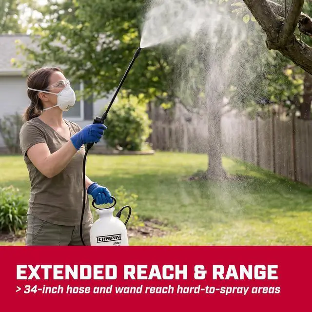Alt view image 5 of 7 - 20004 SureSpray 1-Gallon Pump Sprayer for Lawn, Garden & Weeds | See fluid levels at a glance; the funnel top makes filling easier, while the adjustable nozzle and 34-in hose extend reach