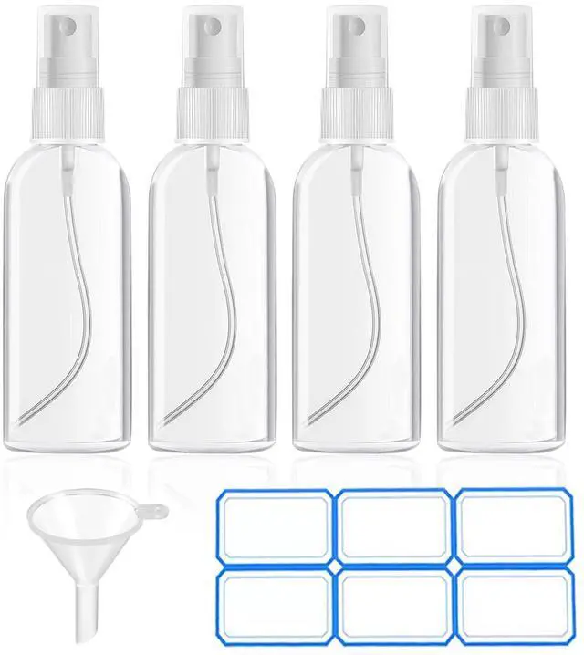 Main image of 4 Pack 1 Oz (30ml) Mini Spray Bottles Clear Travel Size