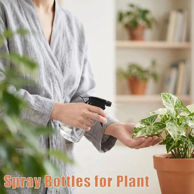 Alt view image 5 of 7 - 12 Pack 8 Oz Empty Plastic Spray Bottle with Black Trigger Sprayers - Adjustable Head Sprayer from Fine to Stream - Refillable Sprayer for Water, Kitchen, Bath, Beauty, Hair, and Cleaning