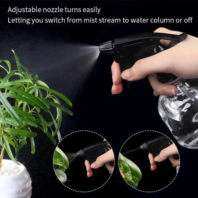 Alt view image 4 of 7 - Spray Bottles 7pcs 8oz Empty Plastic Spray Bottle with Adjustable Nozzle for Hair and Cleaning Solutions Includes Funnel and Labels