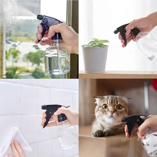 Alt view image 5 of 7 - Spray Bottles 7pcs 8oz Empty Plastic Spray Bottle with Adjustable Nozzle for Hair and Cleaning Solutions Includes Funnel and Labels