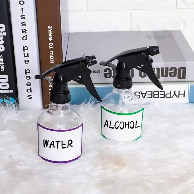 Alt view image 7 of 7 - Spray Bottles 7pcs 8oz Empty Plastic Spray Bottle with Adjustable Nozzle for Hair and Cleaning Solutions Includes Funnel and Labels
