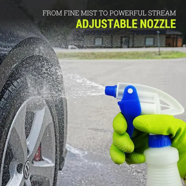 Alt view image 5 of 7 - 3X High Output Heavy Duty Spray Bottles for Cleaning Solutions, 32oz 3 Pack