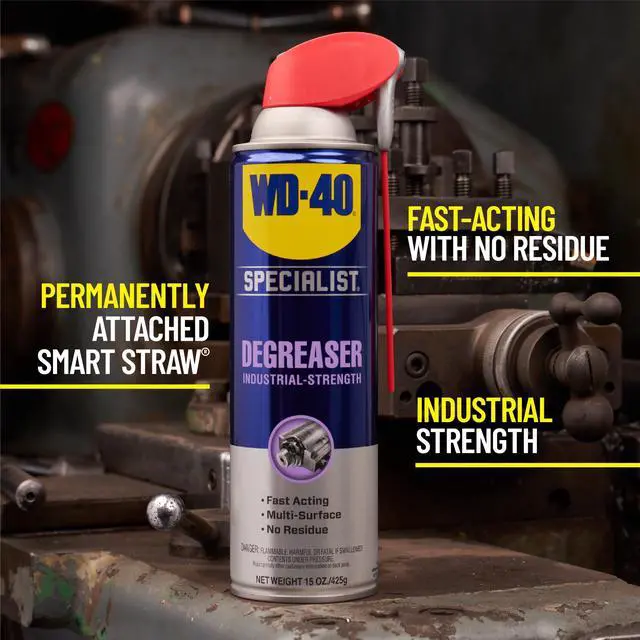 Alt view image 2 of 7 - Degreaser with Smart Straw, Heavy-Duty Degreaser for Breaking Down Grease on Engines, Heavy Machinery, Power Equipment and Metal Tools, Industrial Strength Fast-Acting Formula, 15 Oz