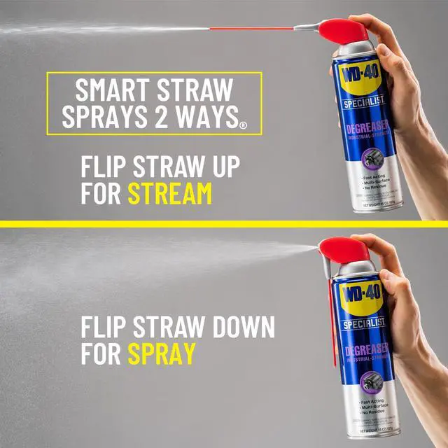 Alt view image 3 of 7 - Degreaser with Smart Straw, Heavy-Duty Degreaser for Breaking Down Grease on Engines, Heavy Machinery, Power Equipment and Metal Tools, Industrial Strength Fast-Acting Formula, 15 Oz
