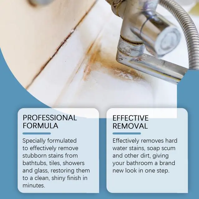 Alt view image 3 of 7 - Bathroom Shower Toilet Cleaner, Stain Grease Limescale Remover