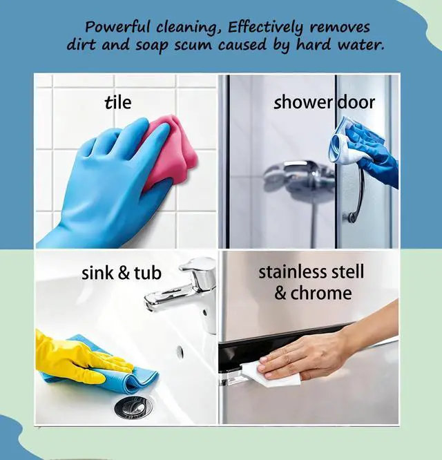 Alt view image 7 of 7 - Bathroom Shower Toilet Cleaner, Stain Grease Limescale Remover
