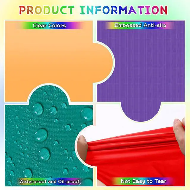 Alt view image 6 of 7 - 12Pc Plastic Table Cloth Disposable Tablecloth for Rectangle Table