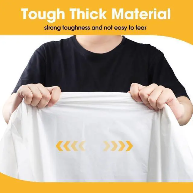 Alt view image 7 of 7 - White Plastic Table Cloth - 4 Pack 84" Round Disposable Tablecloths for Round Tables, Table Cover for Holiday Parties & Gatherings