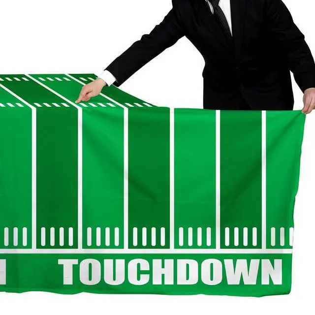 Alt view image 6 of 7 - Football Party Decorations Disposable Tablecloth Plastic Touchdown Table Cover for Birthday Football Party Games Decoration 54 X 108Inch2 Pack